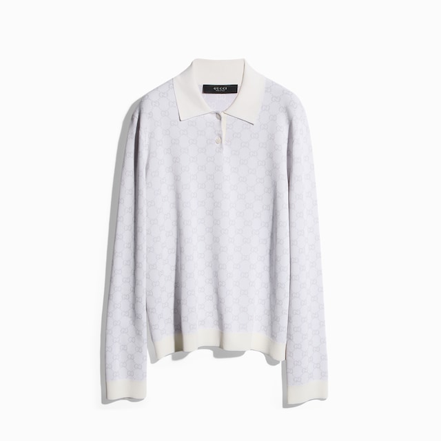 Fine knit viscose GG jacquard sweater