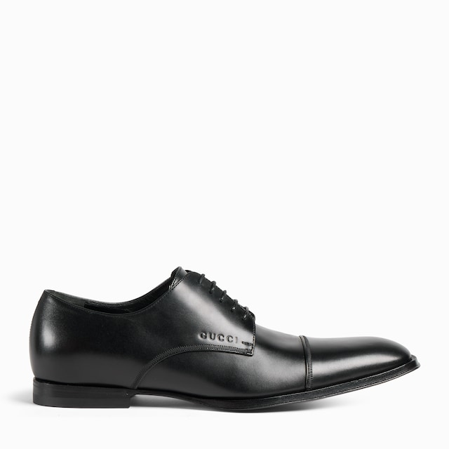 Men's lace-up shoe with embossed logo