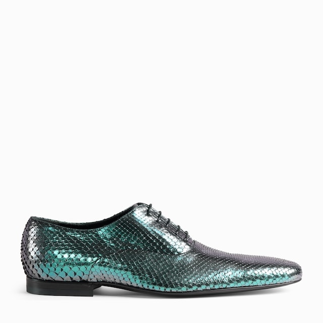 Men's python lace-up shoe