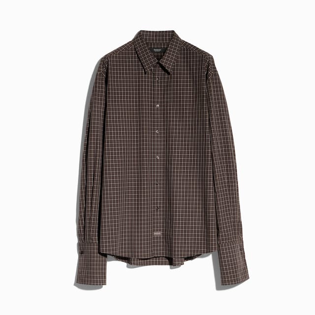 Chemise en coton à carreaux