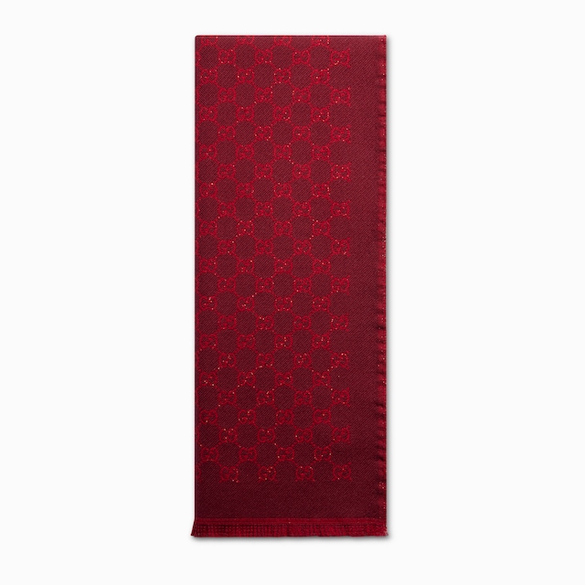 Schal aus GG Wolle, Viskose und Lame-Jacquard