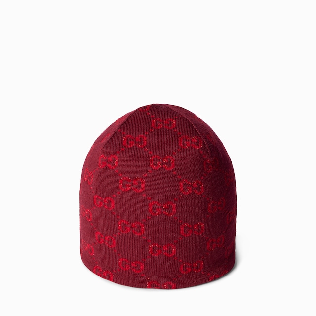 GG wool viscose lamé jacquard hat