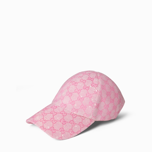 GG canvas baseball hat with crystals