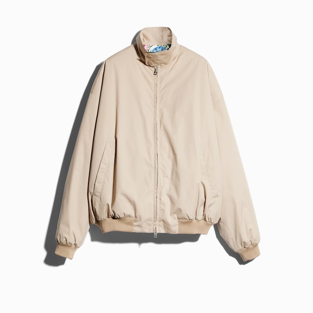 Matt technical nylon zip jacket