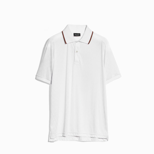 GG stretch nylon jacquard polo shirt