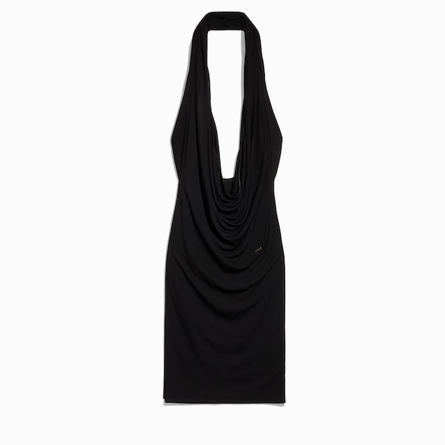 Viscose crêpe jersey draped dress