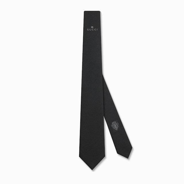 Silk tie with Gucci Interlocking G
