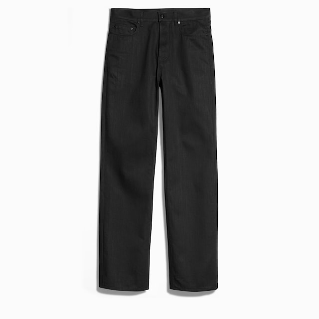 Cotton denim pants with embroidery