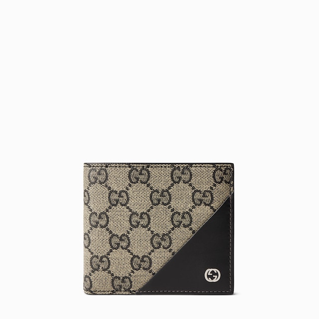 Bi-fold wallet with Interlocking G