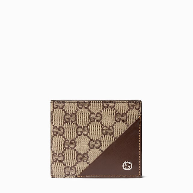 Bi-fold wallet with Interlocking G