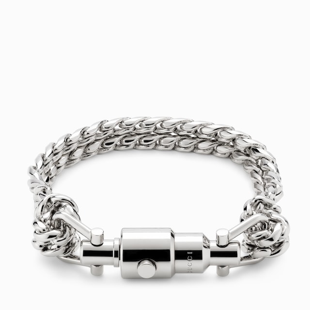 Bracelet chaîne avec fermeture à piston