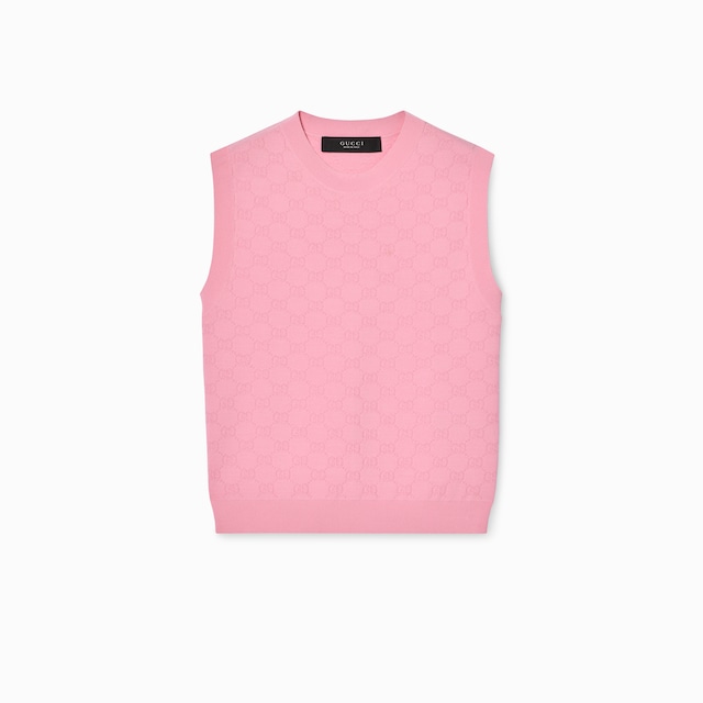 GG fine fabric jacquard vest