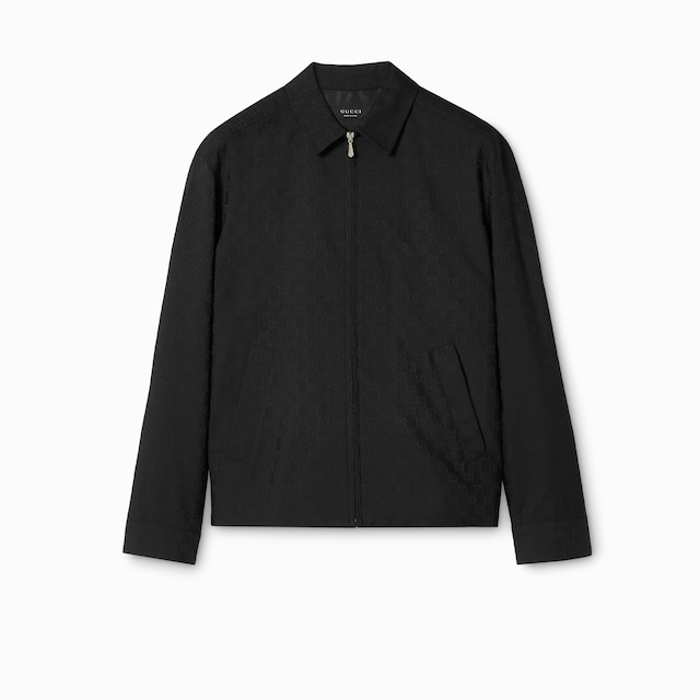 GG wool zip jacket