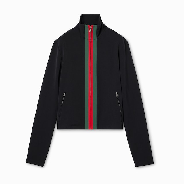 Stretch nylon zip jacket with Web