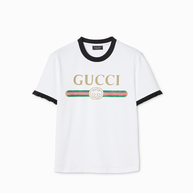 Camiseta de punto de algodón con estampado