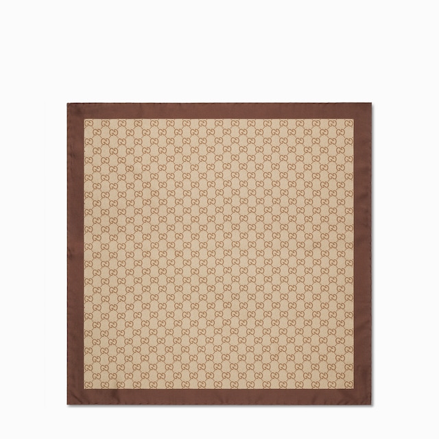 Printed silk twill carré