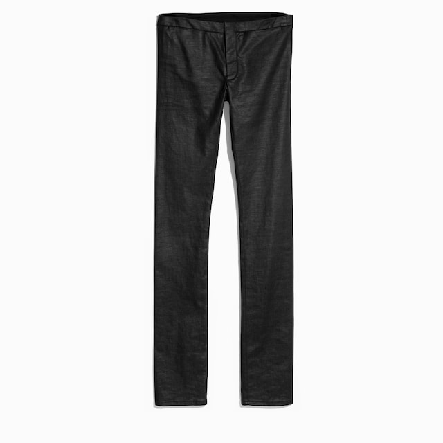 Pantalone skinny in denim di cotone effetto délavé