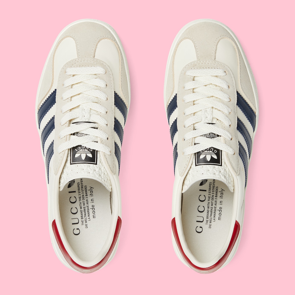 Adidas X Gucci Women S Gazelle Sneaker In White Leather Gucci Australia