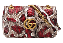 GG Marmont small python shoulder bag