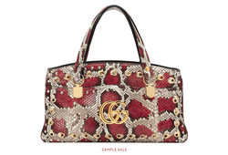 Arli large python top handle bag