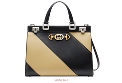 Gucci Zumi diagonal stripe medium top handle bag