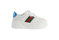 Toddler leather sneaker with Web