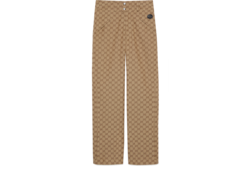 Брюки из хлопкового текстиля с орнаментом GG