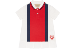 Vestido de algodón con tribanda Web para bebé