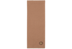 Écharpe en laine et cachemire avec détail Double G