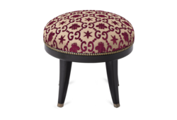 Taburete redondo con GG, abejas y estrellas