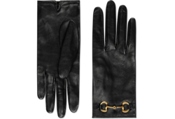 Leather gloves with Horsebit