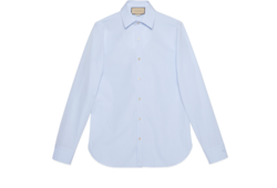 Cotton poplin shirt with Double G