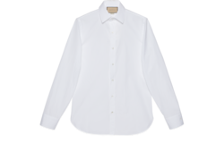 Cotton poplin shirt with Double G