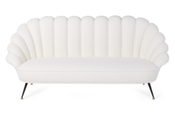 Sofá de tejido rizado