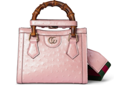 Mini cabas Gucci Diana en autruche