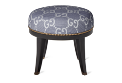 Taburete redondo de jacquard con GG