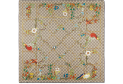 Vierecktuch aus Seidentwill mit Print