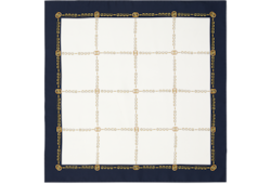 Шелковый платок для пиджака с цепями из G и Gucci