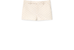 Шорты из хлопкового габардина с орнаментом GG