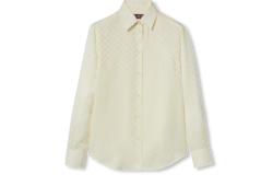 Bluse aus GG Seiden-Crêpe