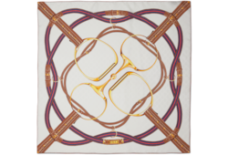 Платок каре из шелка с принтом