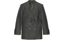Пиджак из шерсти с жаккардовым узором GG