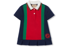 Vestido de punto con tribanda Web para bebé