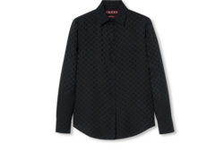 Bluse aus GG Seiden-Crêpe