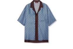 Regular fit printed silk twill shirt