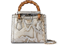 Миниатюрная сумка-тоут Gucci Diana из кожи питона