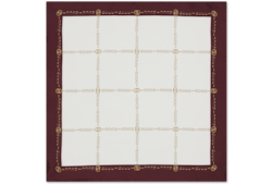 Шелковый платок для пиджака с цепями из G и Gucci