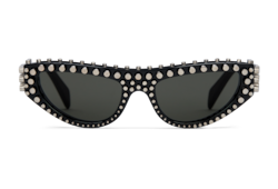 Очки в оправе «кошачий глаз»