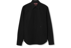 Embroidered cotton poplin shirt