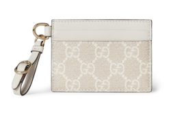 GG Emblem card case with strap